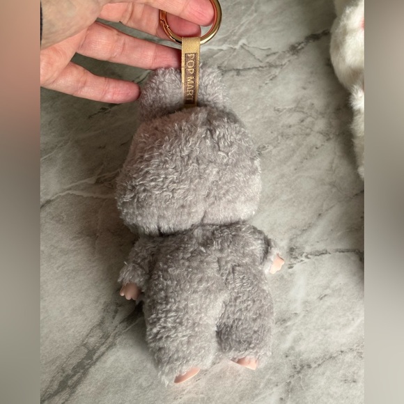 EUC POPMART LABUBU Gray Plush Monster Collectible bag charm/keyring - Picture 6 of 6